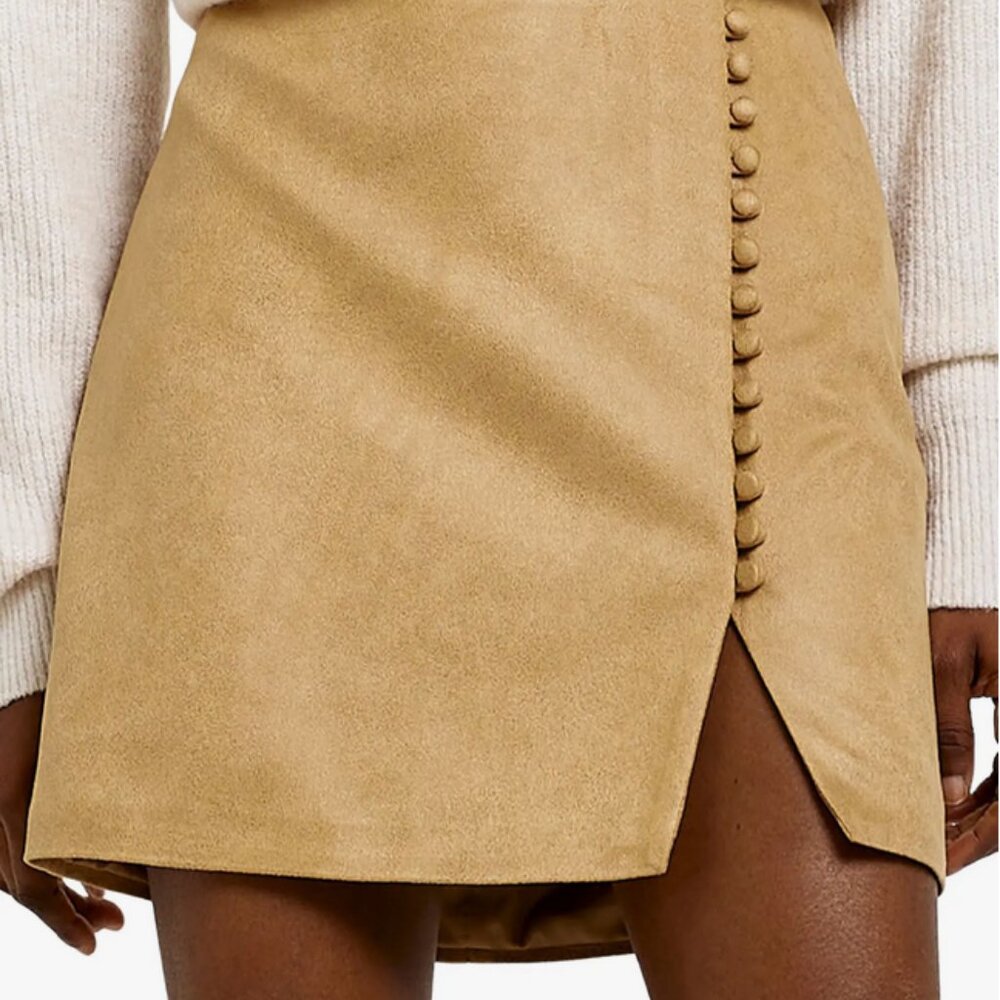 Faux Suede Miniskirt - Nordstrom/River Island brand